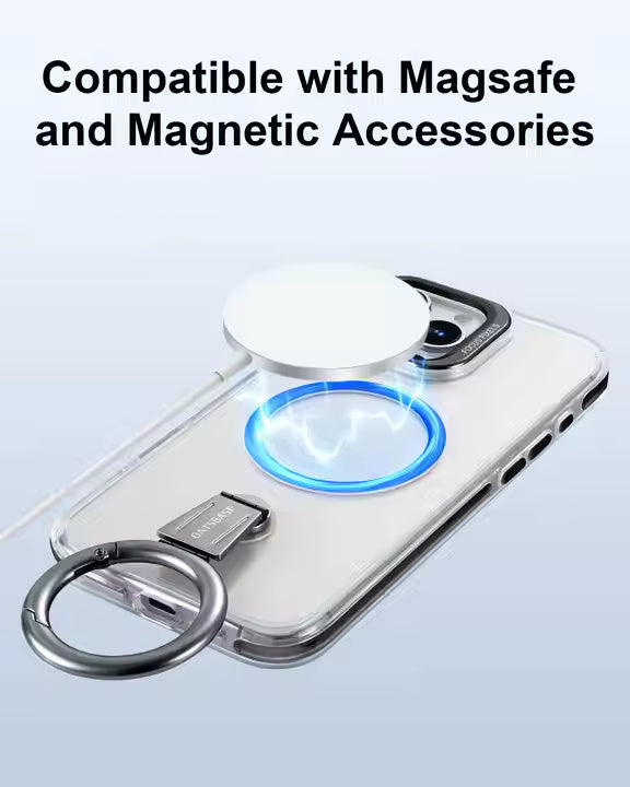 Hanger Metal Ring Transparent Case For iPhone