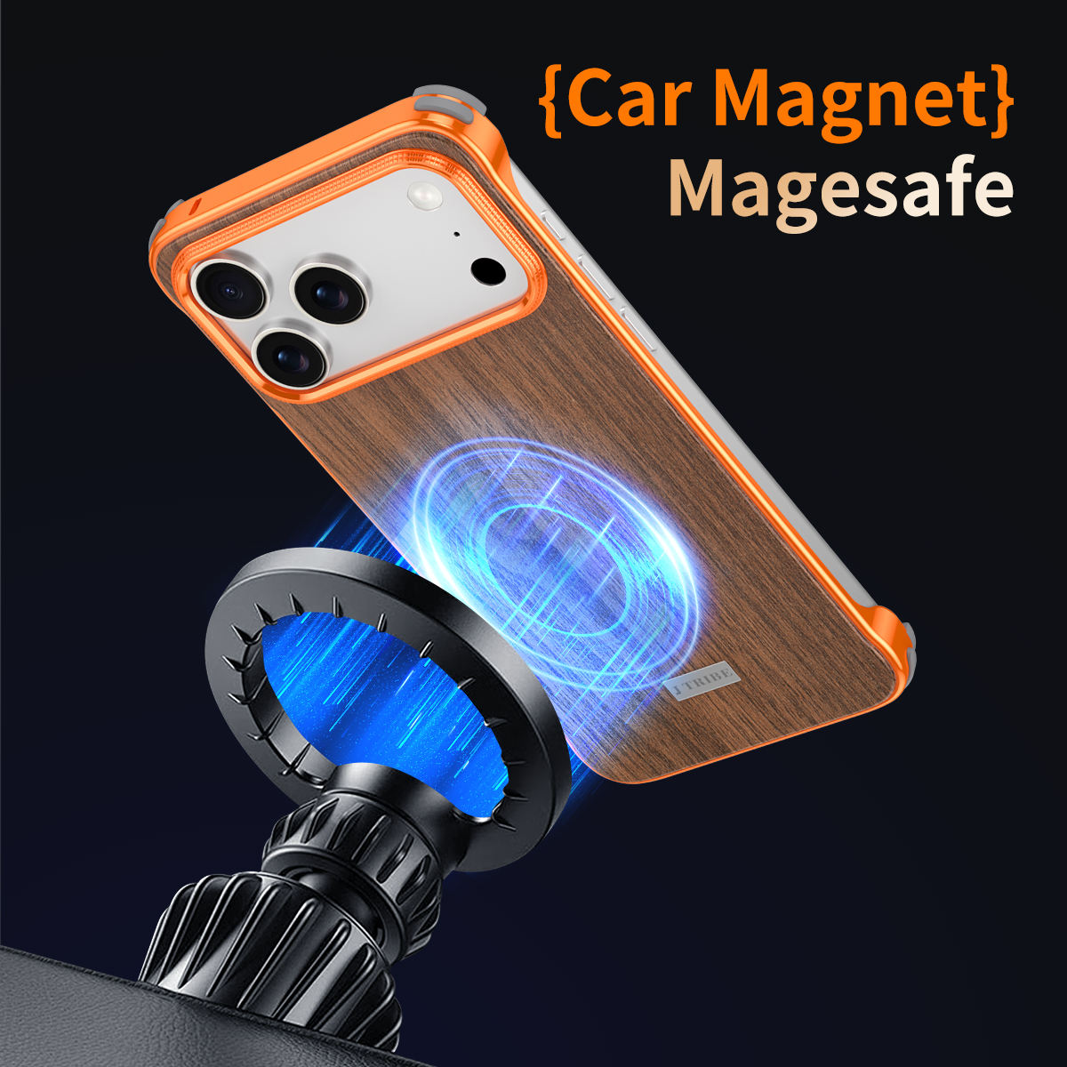 Frameless Walnut Metal Case For iPhone