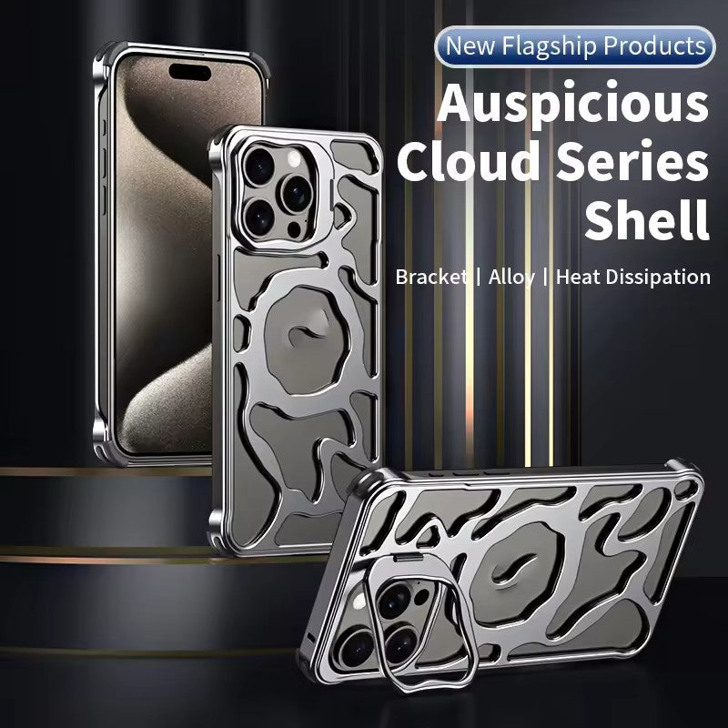 Luxury Auspicious Cloud Series Design Metal Case For iPhone