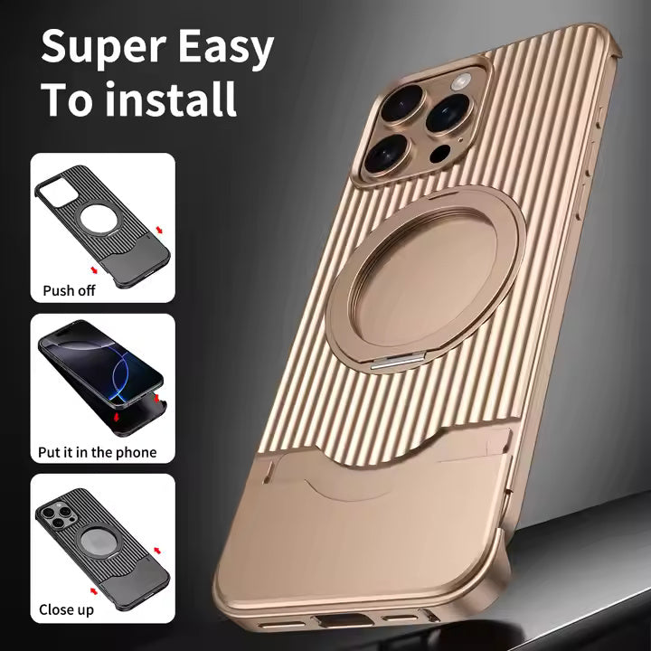 Luggage Style Metal Case For iPhone