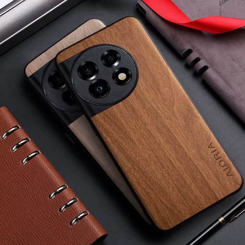 Wood Pattern PU Case For OnePlus