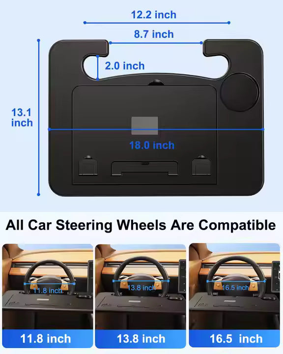 Car Steering Wheel Mounted Multi-functional Desk