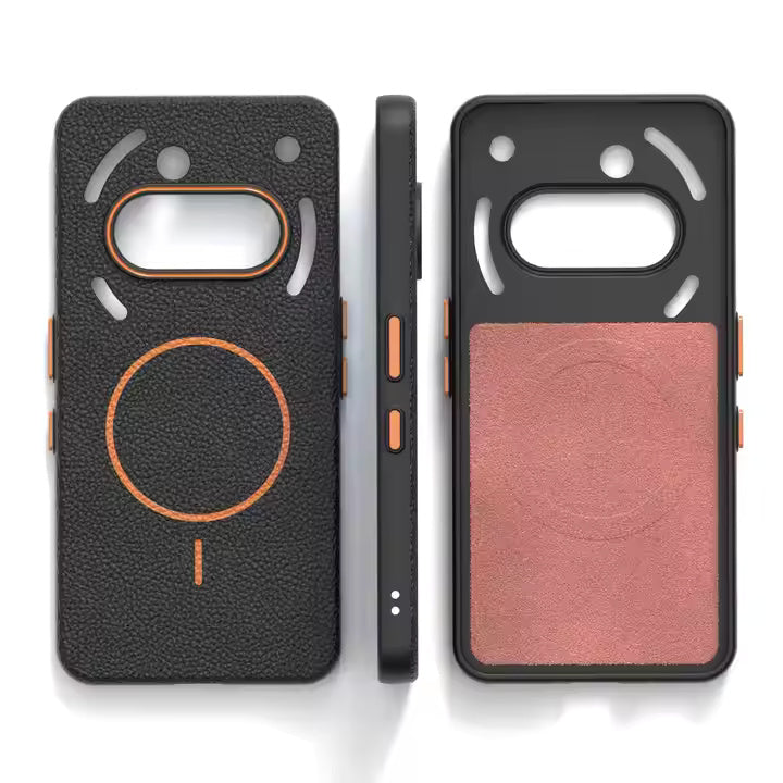 Leather Texture MagSafe-Compatible Case For Nothing