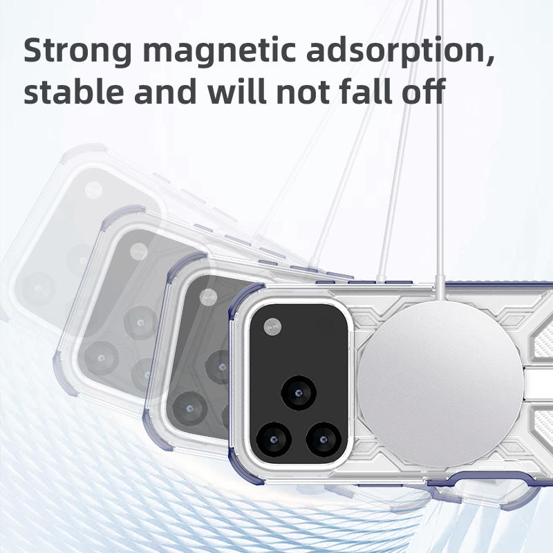 Clear Shockproof Magnetic Kickstand Case For iPhone