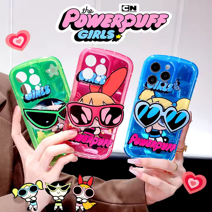 PowerPuff Girls Glasses Socket Case For iPhone