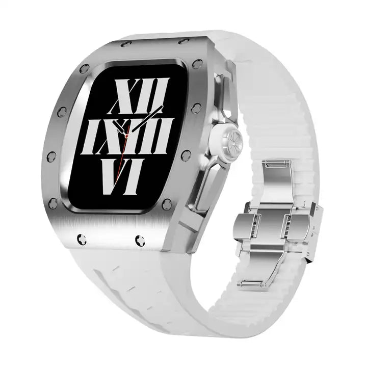 Auriglo Luxury  45mm/44mm Titanium Stainless Steel Case Watch Strap