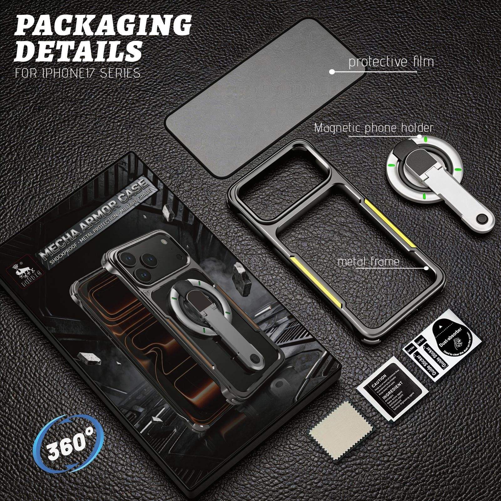 Foldable StripStand Metal Case For iPhone
