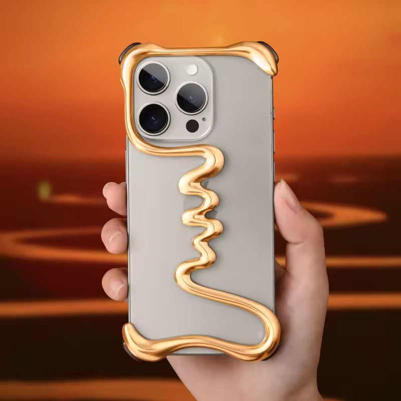 One Line Luxury Ultra-Light Mobile Phone Case with Minimalist Design