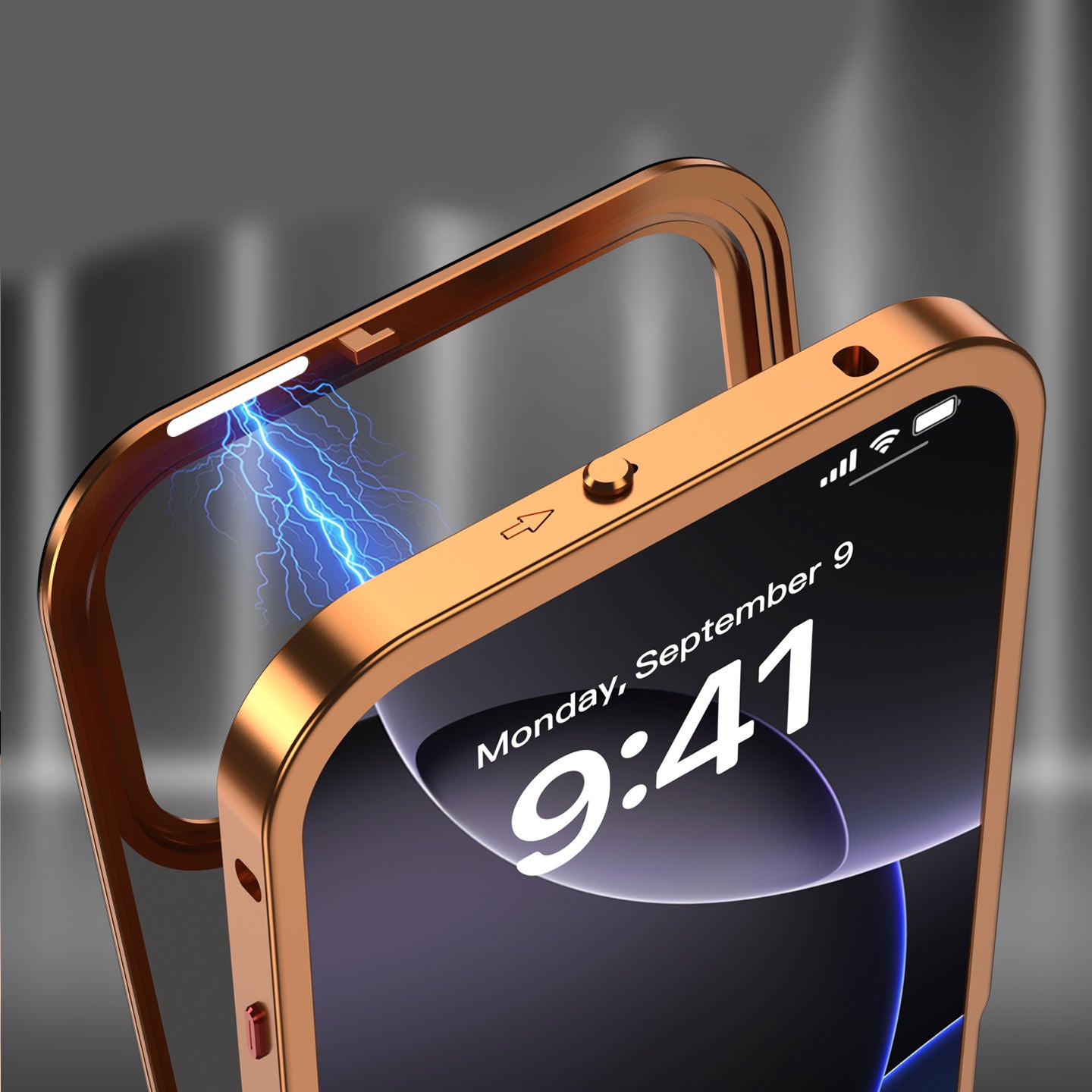 Aluminium Frame Glass Back Case For iPhone