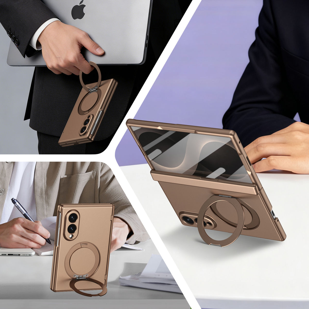Color PC With Stand Case For iPhone
