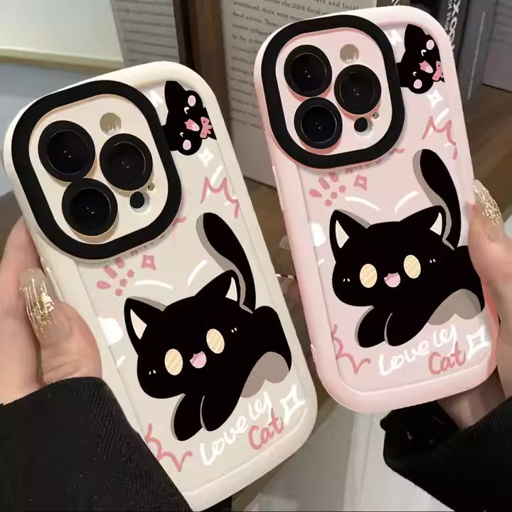 Lovely Cat Silicon Case For iPhone