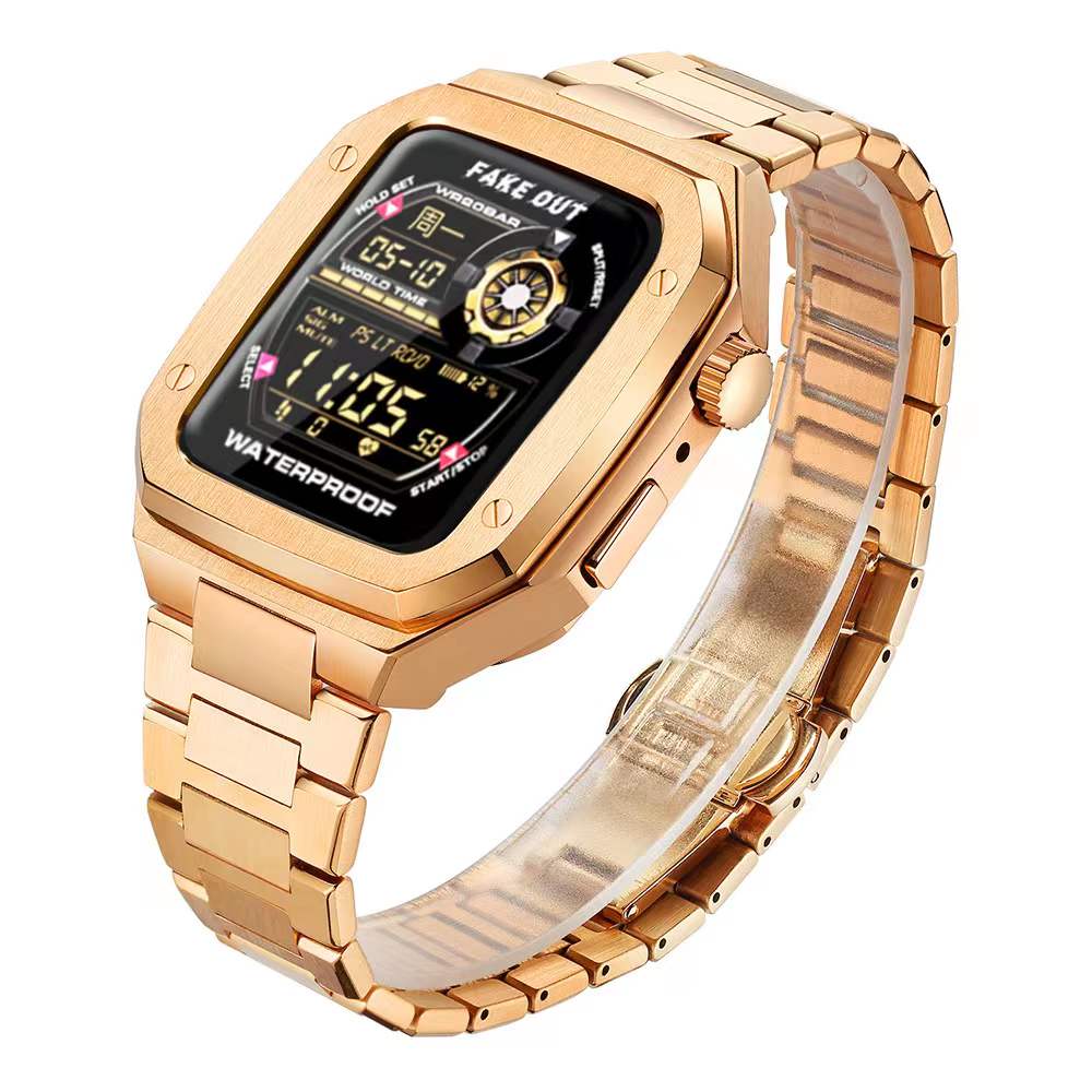 Auriglo Premium Metal Case And Stainless Steel Straps For iWatch 40MM gold