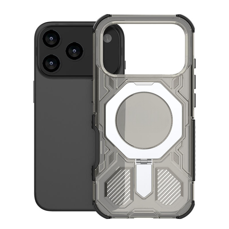 Clear Shockproof Magnetic Kickstand Case For iPhone