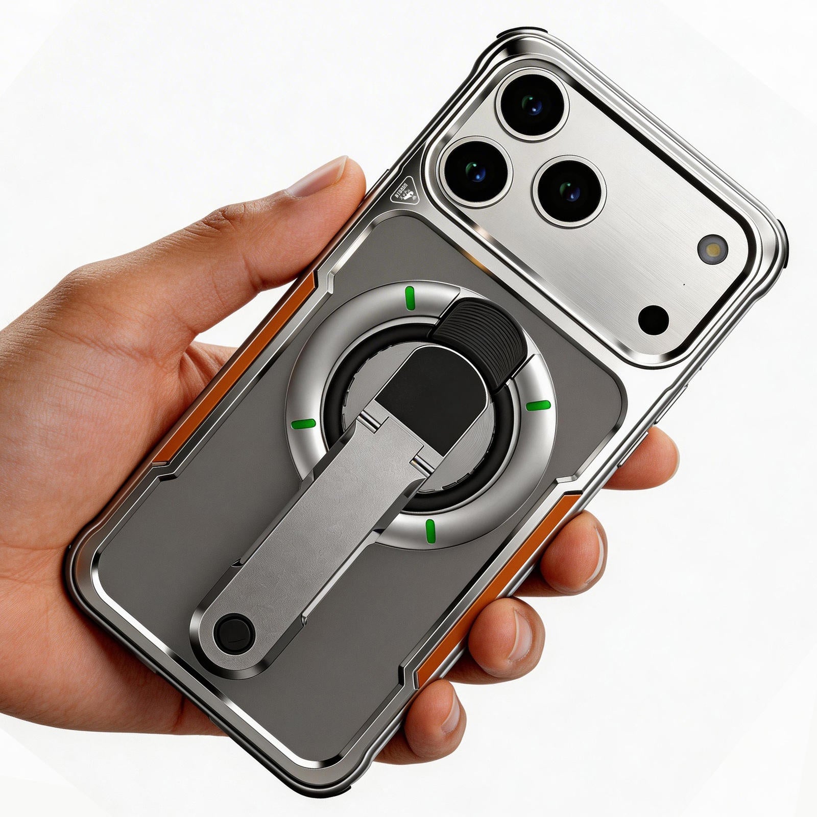 Foldable StripStand Metal Case For iPhone