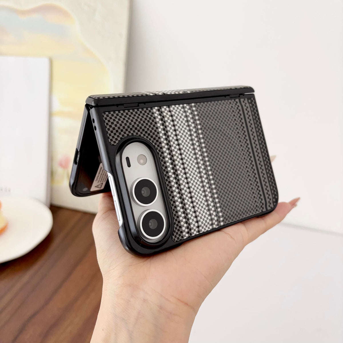 Colour Magnetic Carbon Fiber Case For iPhone Duo