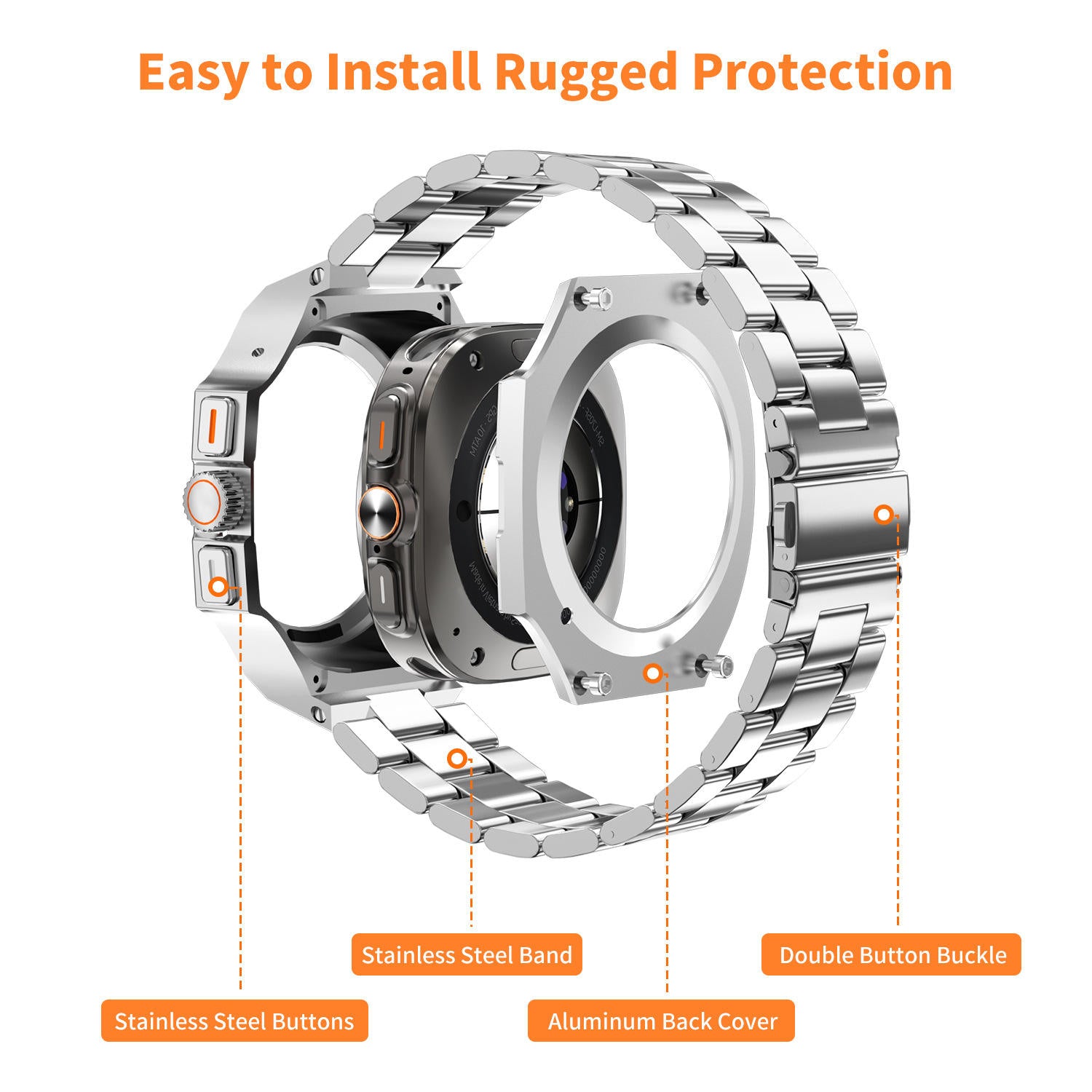 SS Metal Shell For Samsung Watch