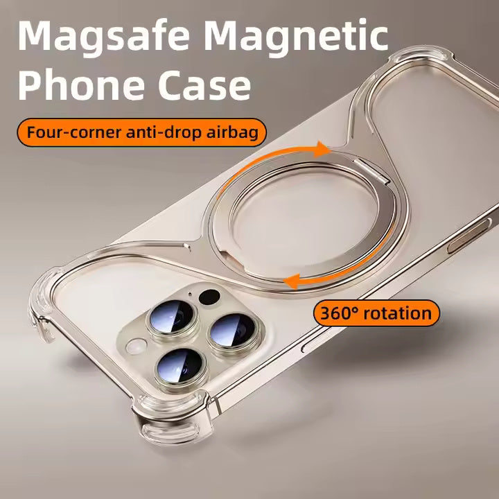 W Shape Case With 360 Rotation Stand For iPhone