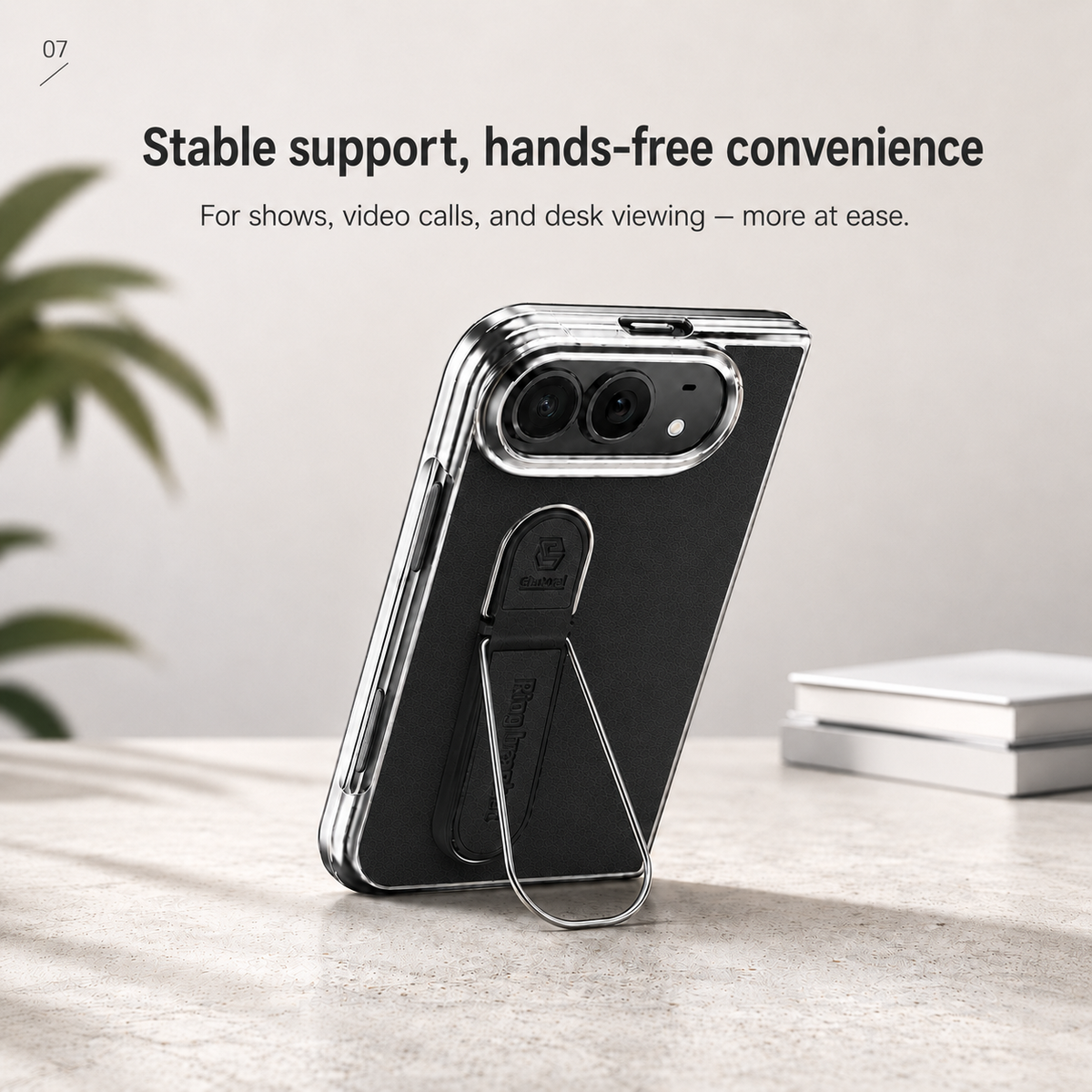 VeganLeather RingStand Case for iPhone Duo