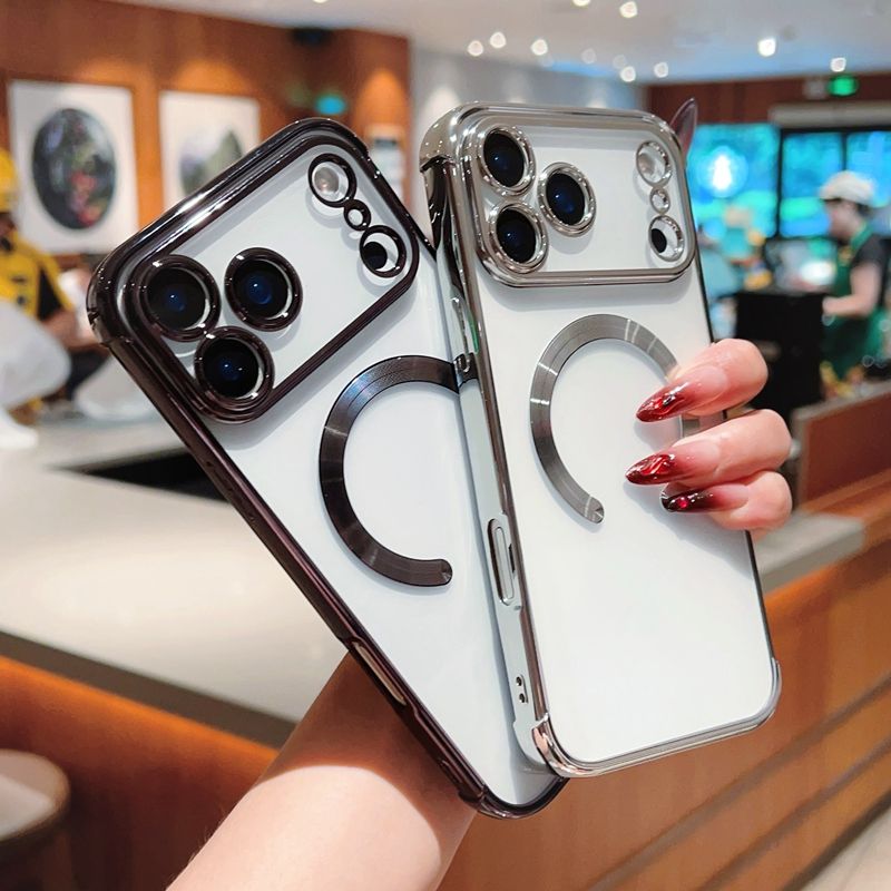 Electroplated Border MagSafe Case For iPhone