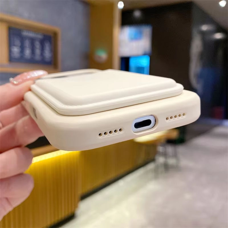 Magnetic PU Case With Detachable Card Holder for iPhone