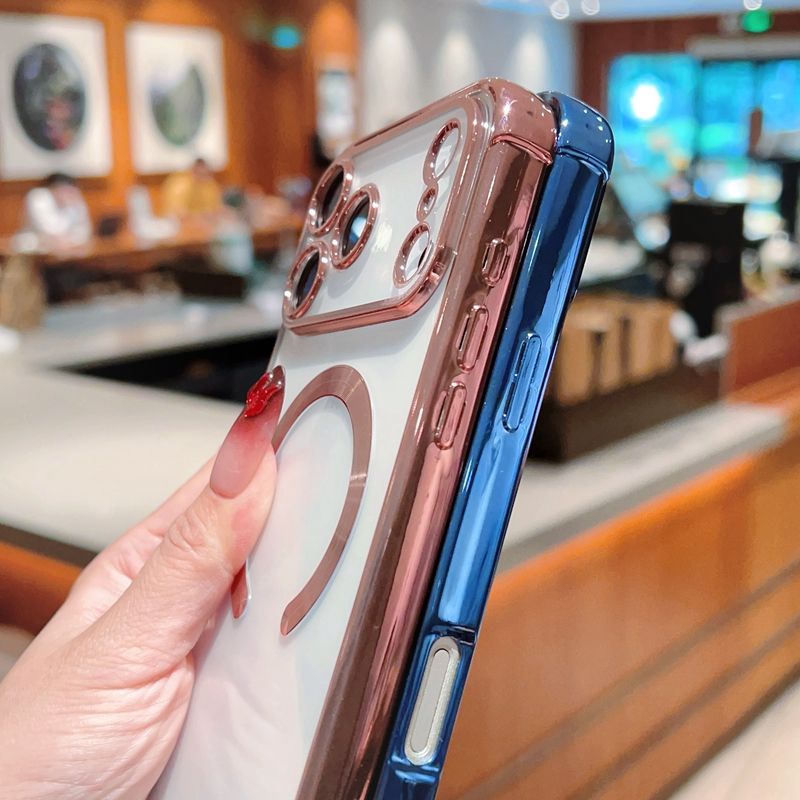 Electroplated Border MagSafe Case For iPhone