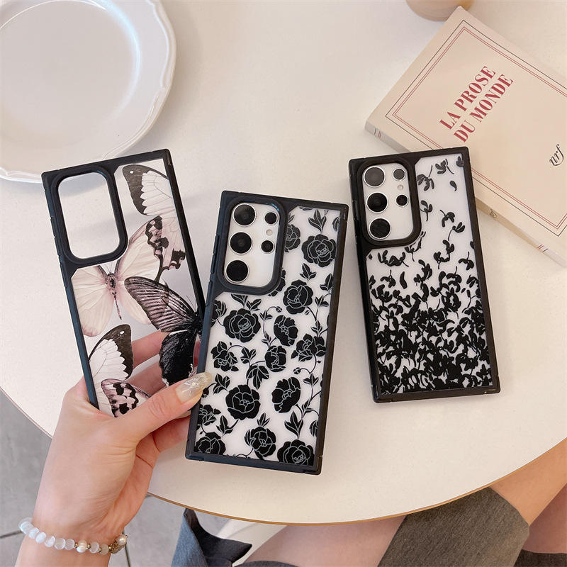 Noir Botanica Transparent Case For Samsung