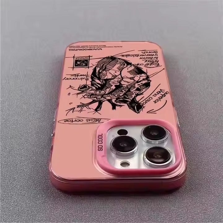 Graffiti Heart Fashion Case For iPhone