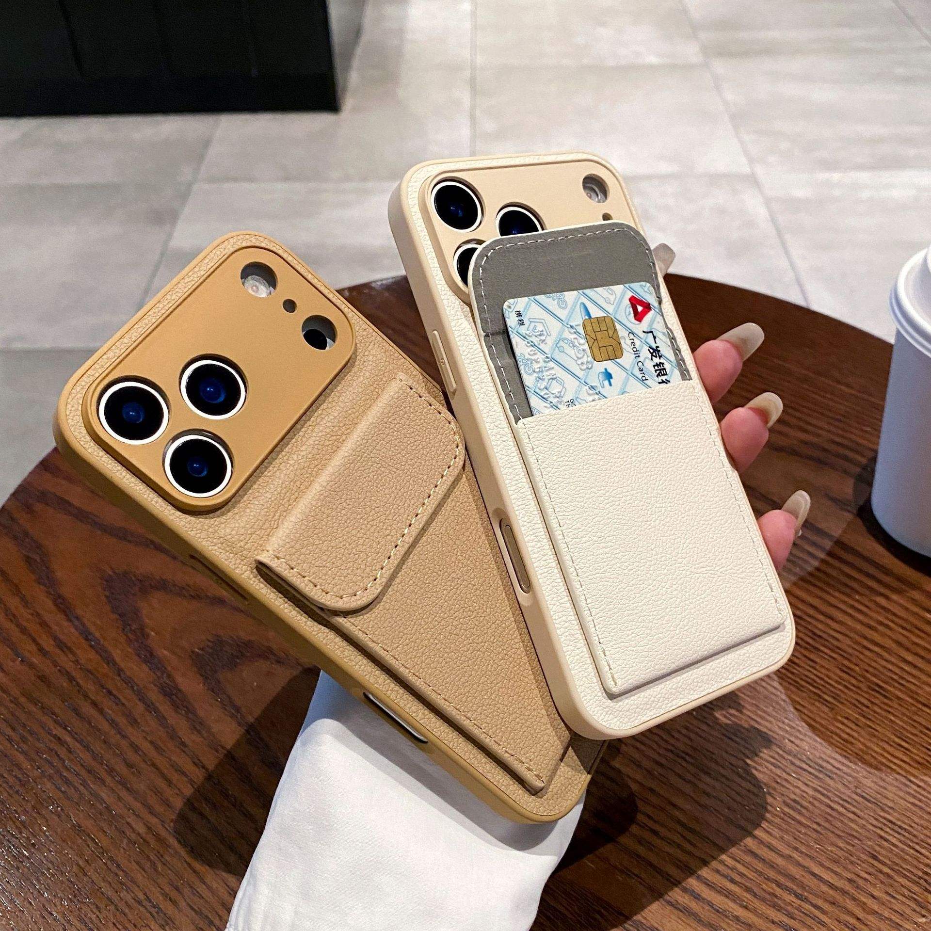 LeatherPocket Card Holder Case For iPhone