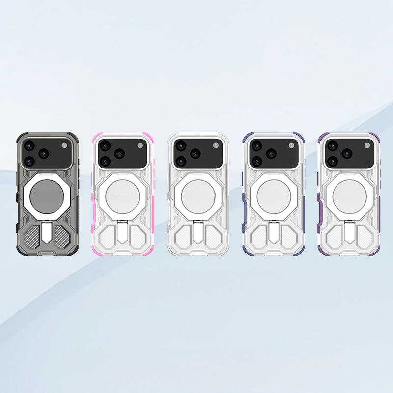 Clear Shockproof Magnetic Kickstand Case For iPhone