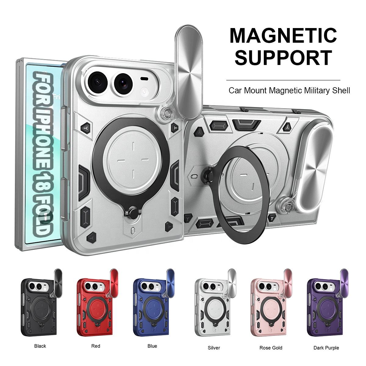 Magnetic Car Mount Phone Case for iPhone Duo
