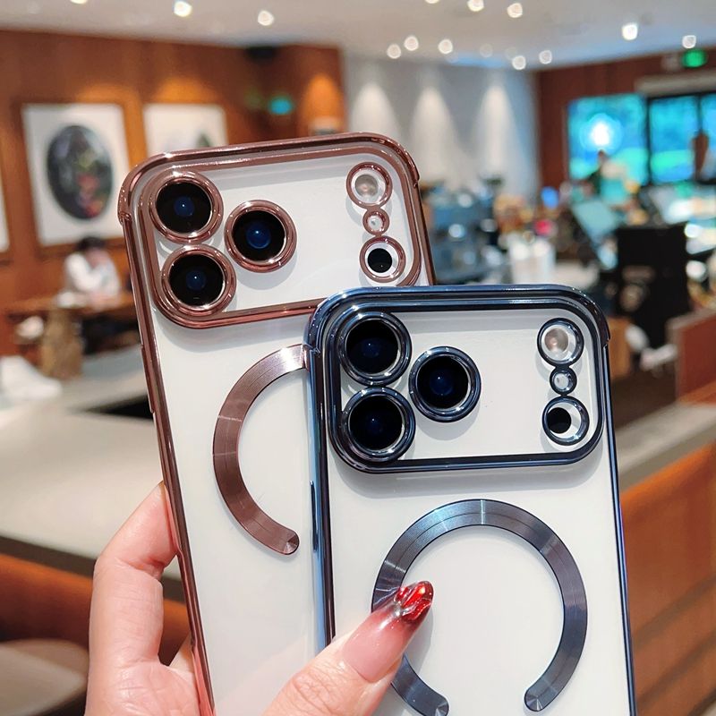 Electroplated Border MagSafe Case For iPhone