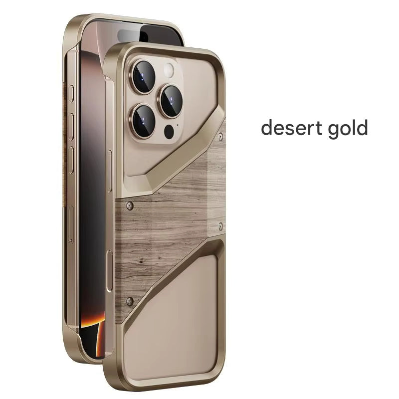 Wood And Metal New Design Case For iPhone