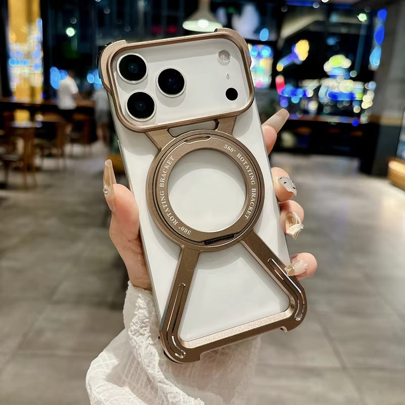 ZX Metal Case With 360 Rotating Stand For iPhone