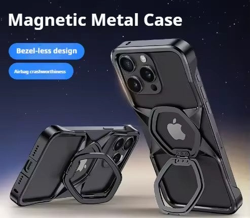 Foldable Rotating Magnetic Bezel Less Design for iPhone