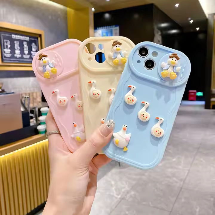 Cute 3D Duck Silicon Case For iPhone