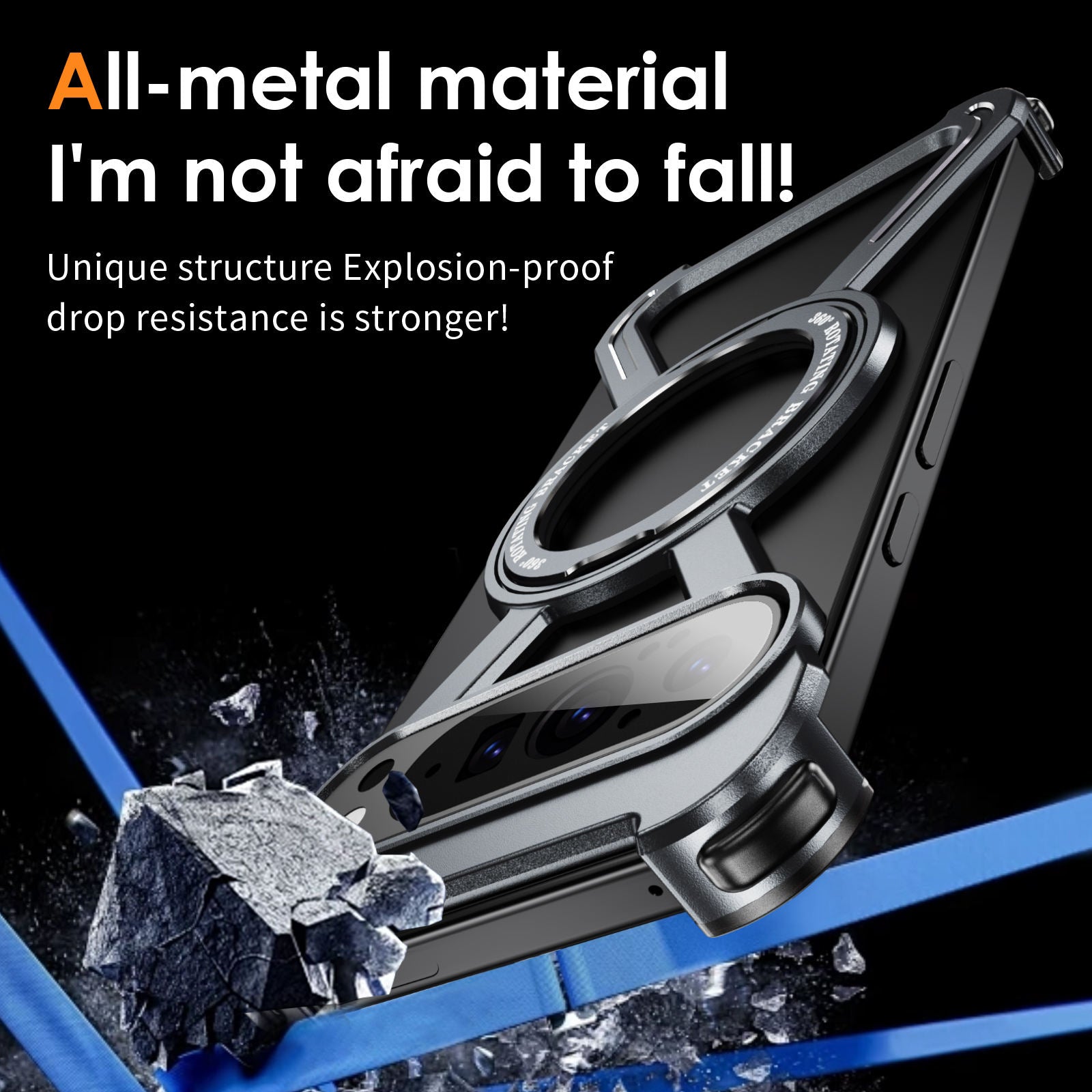 ZX Metal Case With 360 Rotating Stand For Google Pixel