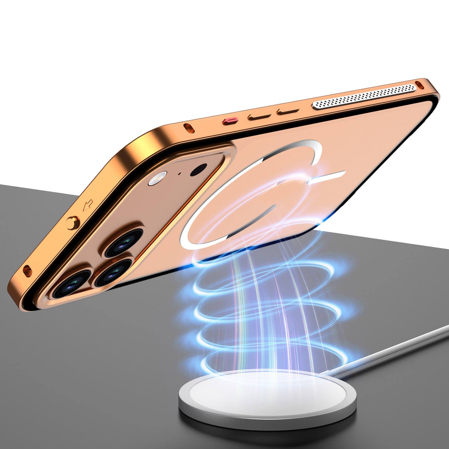 Aluminium Frame Glass Back Case For iPhone