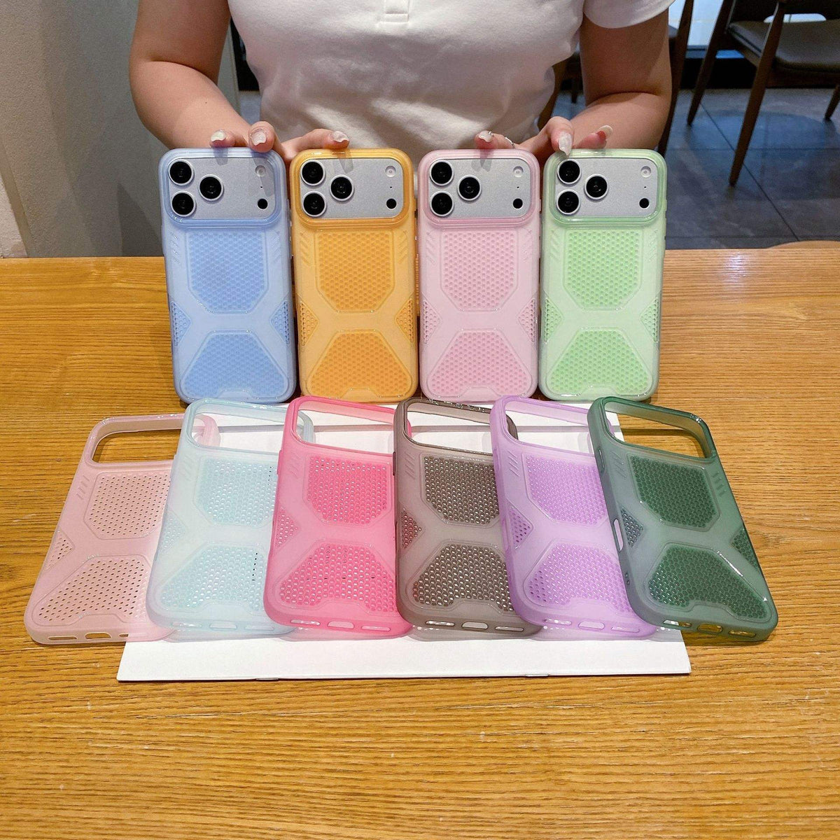 Shockproof TPU Honeycomb Protective Phone Case for iPhone