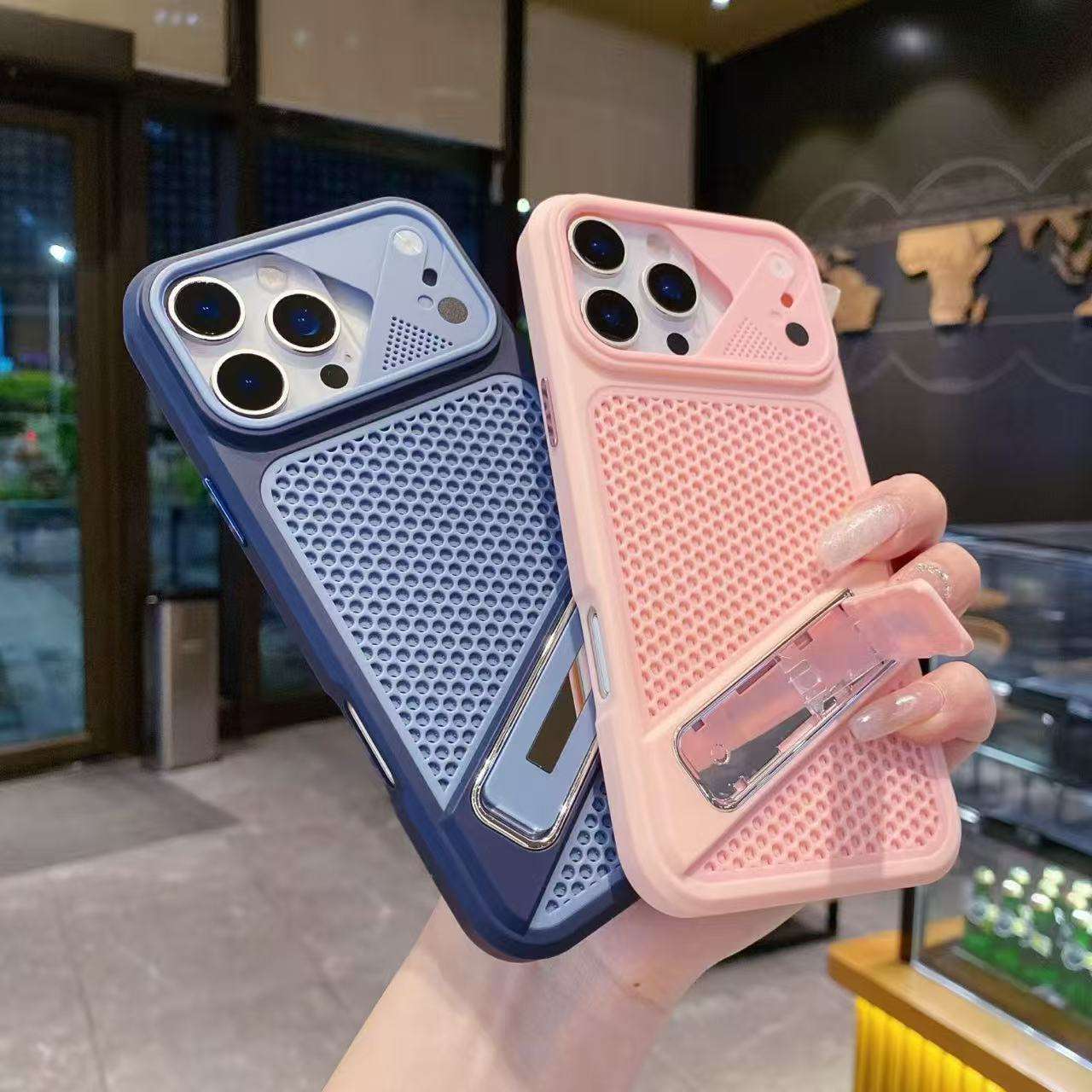 TPU Dissipation Kickstand Case For iPhone