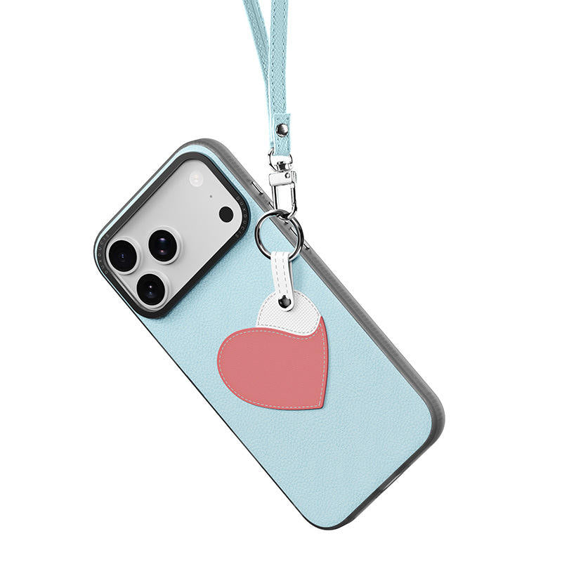 Decorative Leather Phone Case with Wrist Strap for iPhone