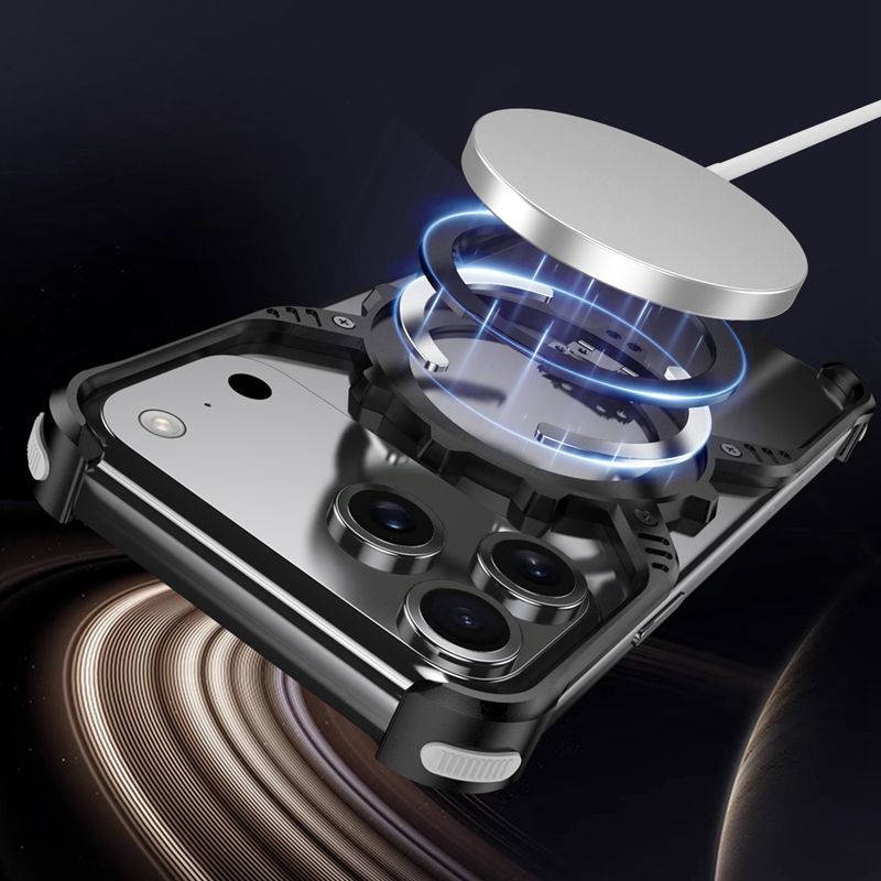 King X Mechanical Gear With Pivot Ring Stand Case For iPhone