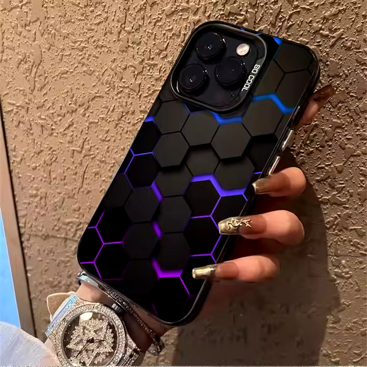 Hexagon RGB Effect Fashion Case For iPhone