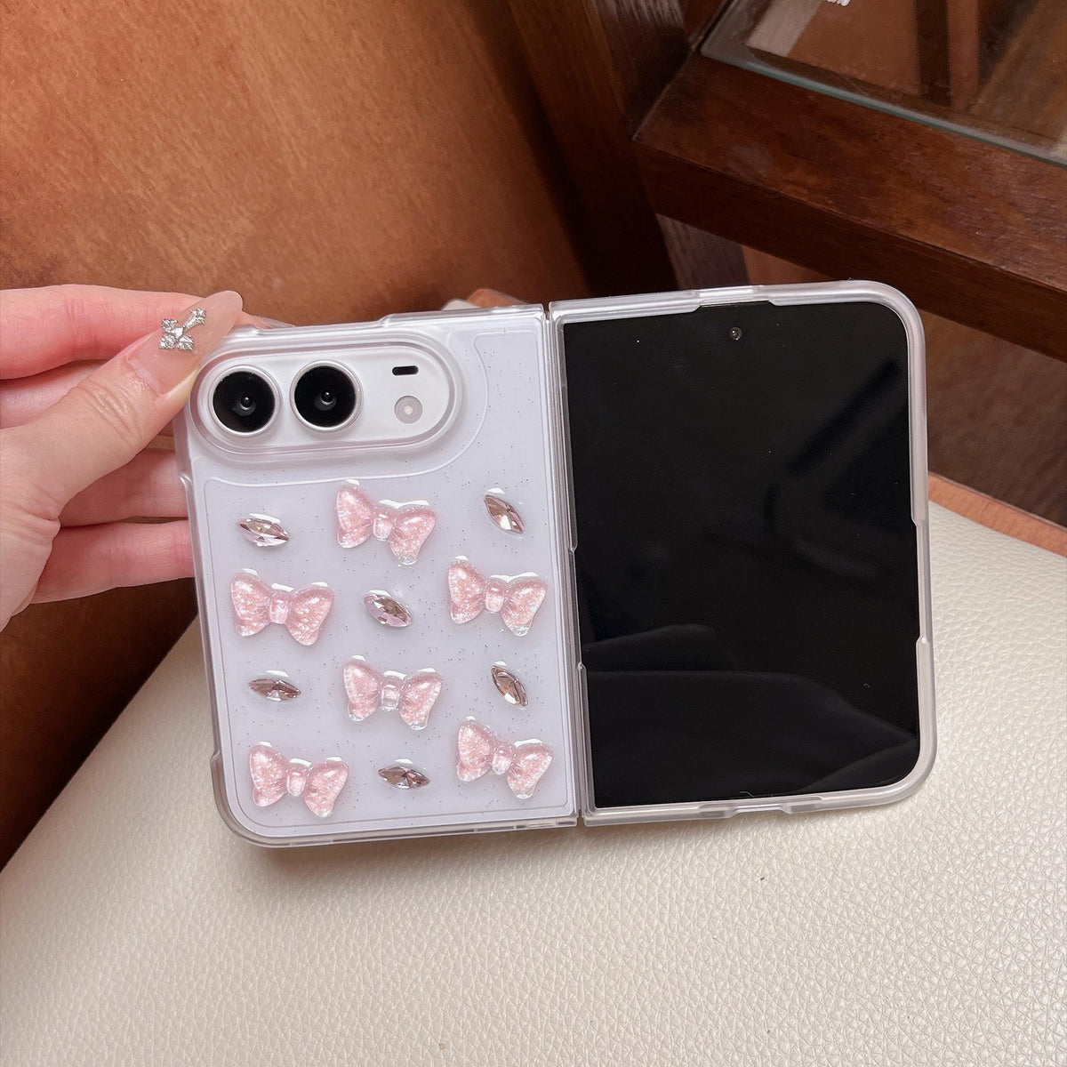 Bownots Transparent Case For iPhone Duo