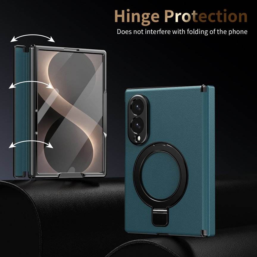 Bracket Leather Case For Samsung Fold