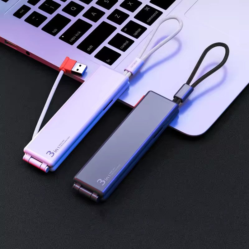 3 in 1 Charging Micro USB Cable For iPhone, Android, Type C