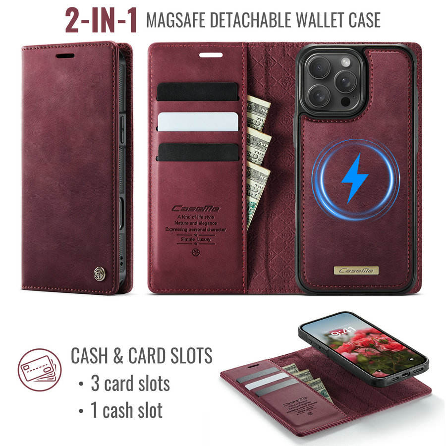 Detachable Flip Wallet Case for iPhone
