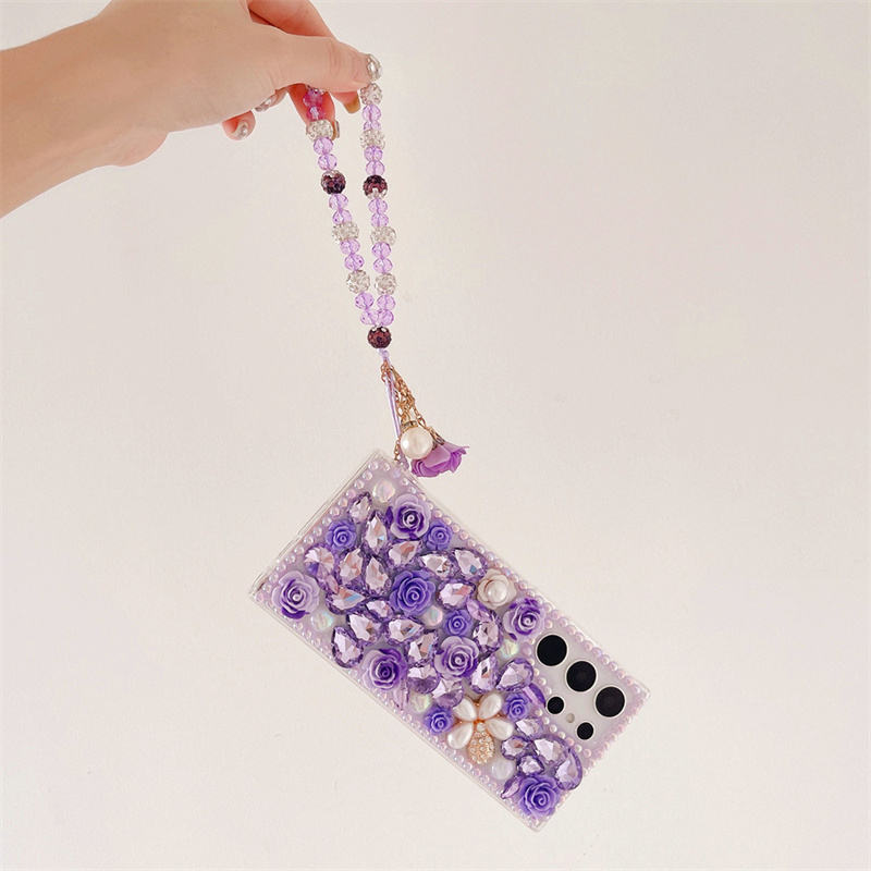 RoseBloom Pearl Crystal Case For Samsung