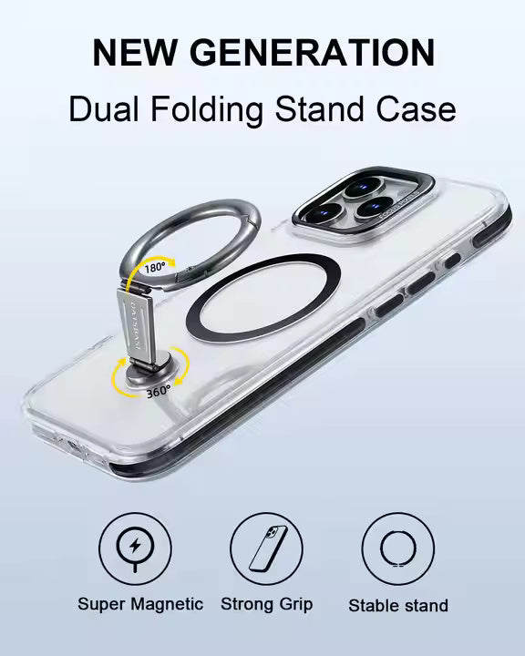 Hanger Metal Ring Transparent Case For iPhone