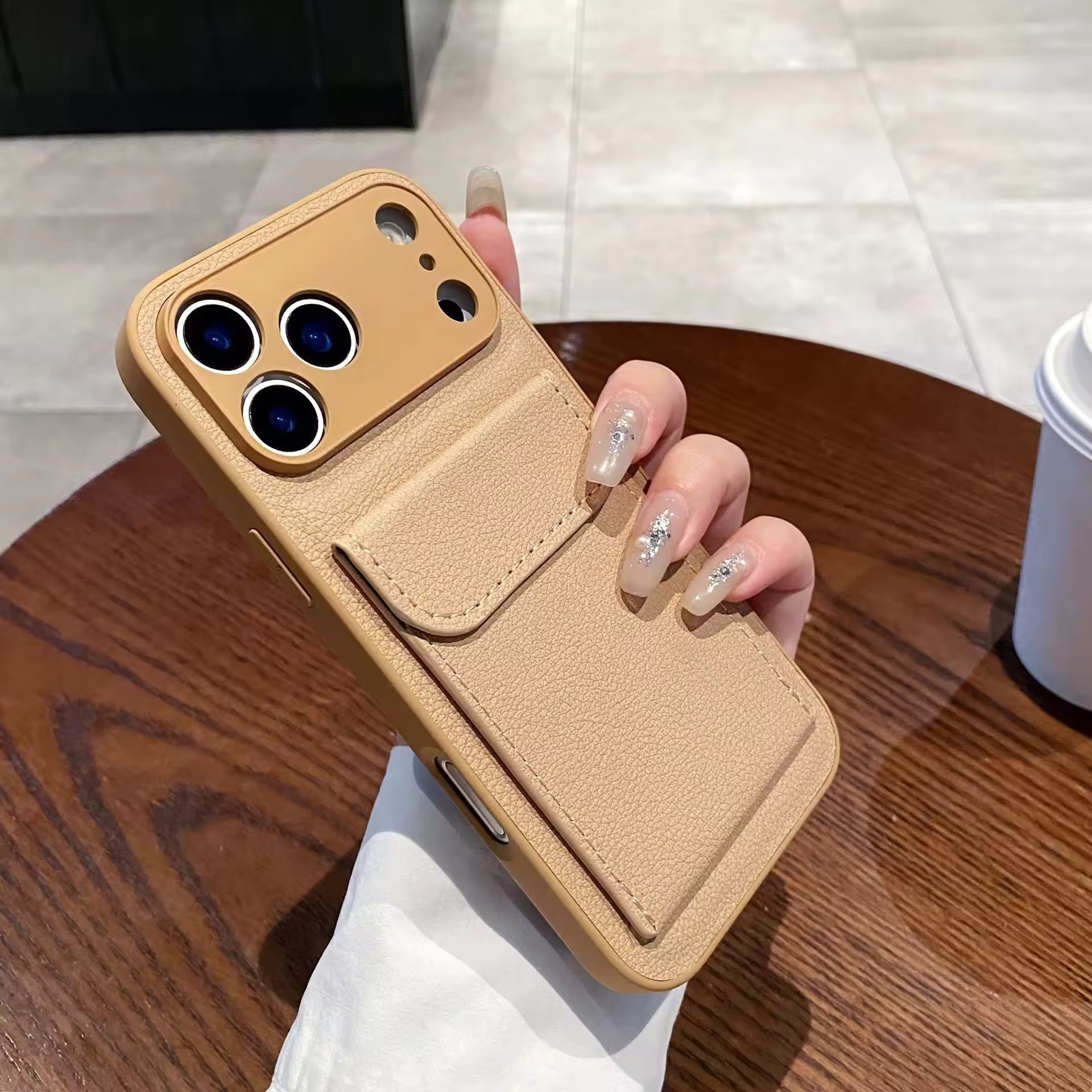 LeatherPocket Card Holder Case For iPhone