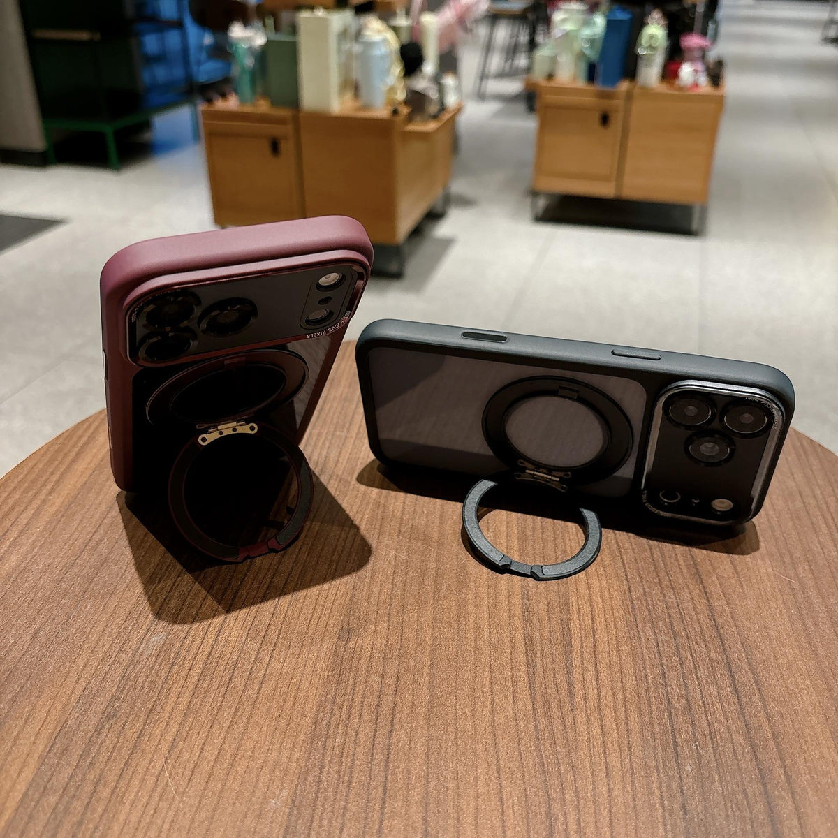 Premium Magnetic PC Ring Stand Phone Case for iPhone